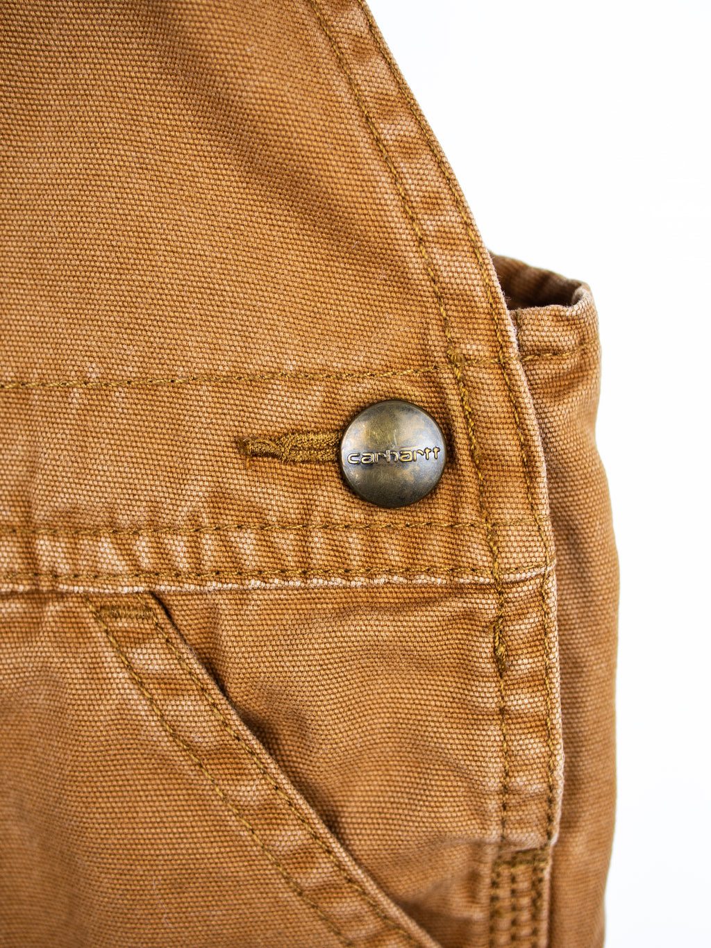 Carhartt Brown Dungaree Shorties - Age 2T