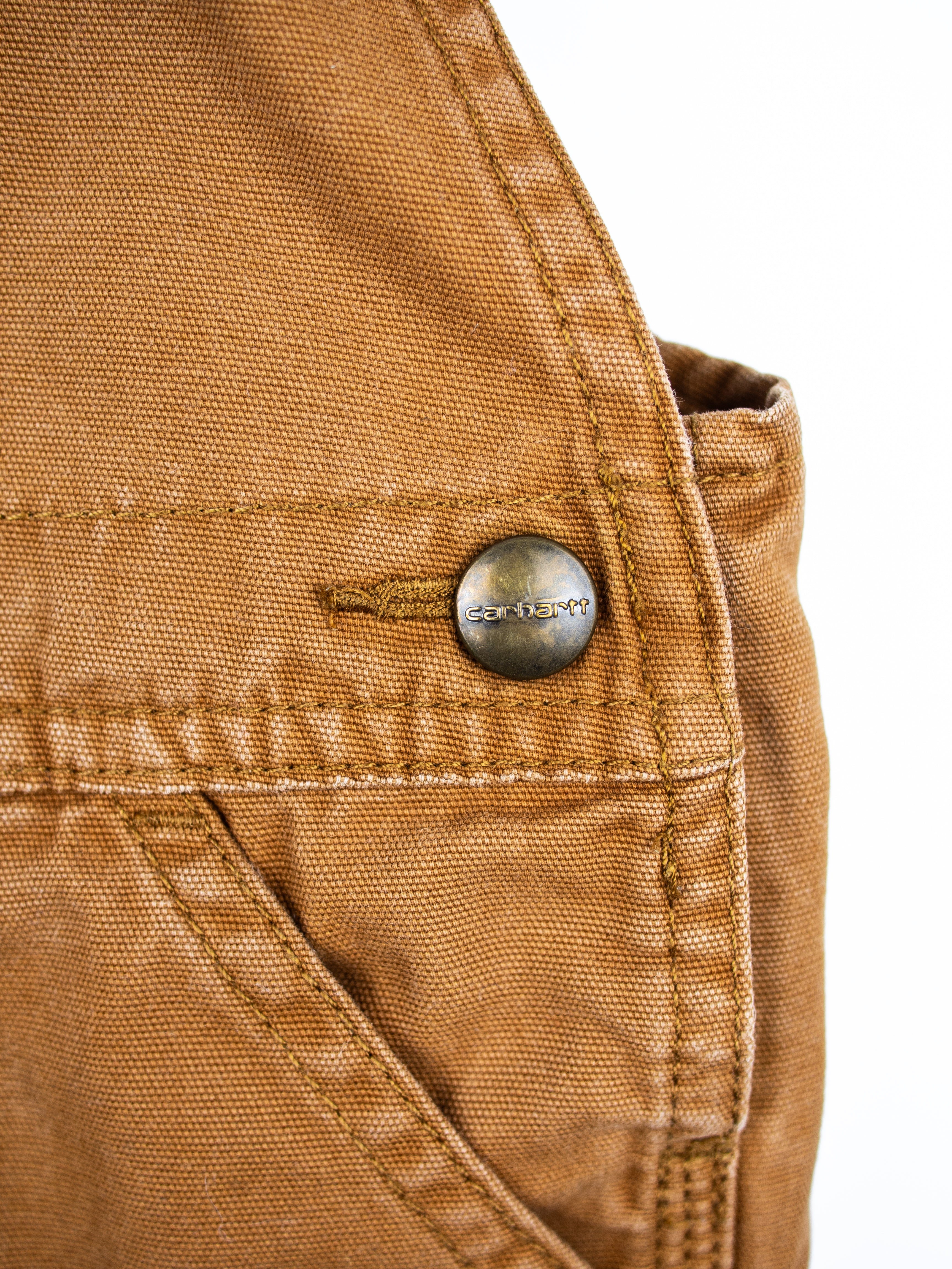 Carhartt Brown Dungaree Shorties - Age 2T