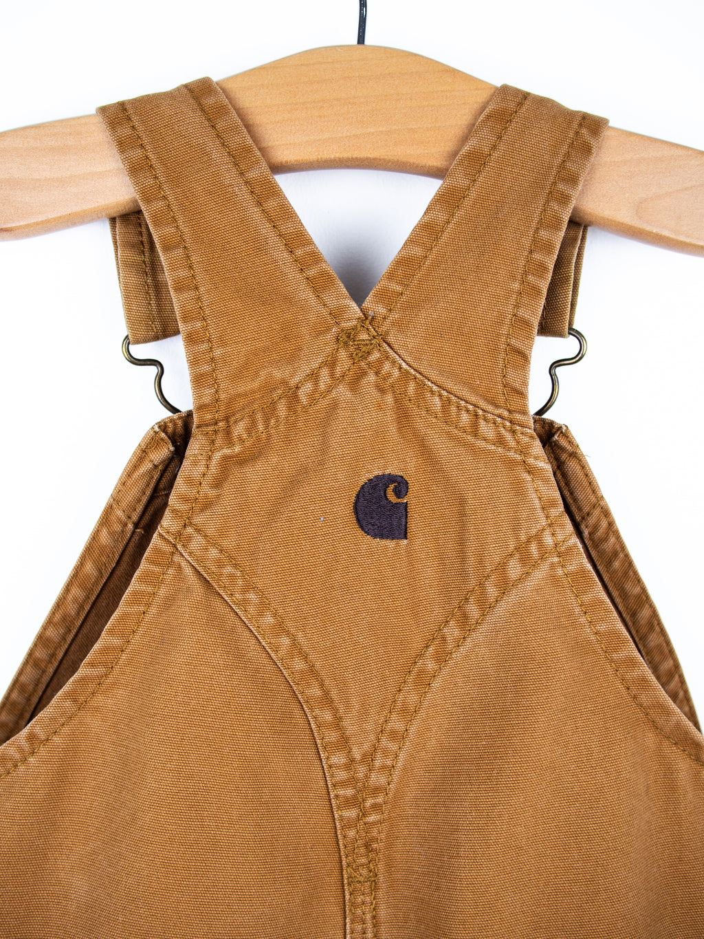 Carhartt Brown Dungaree Shorties - Age 2T