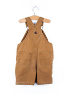 Carhartt Brown Dungaree Shorties - Age 2T