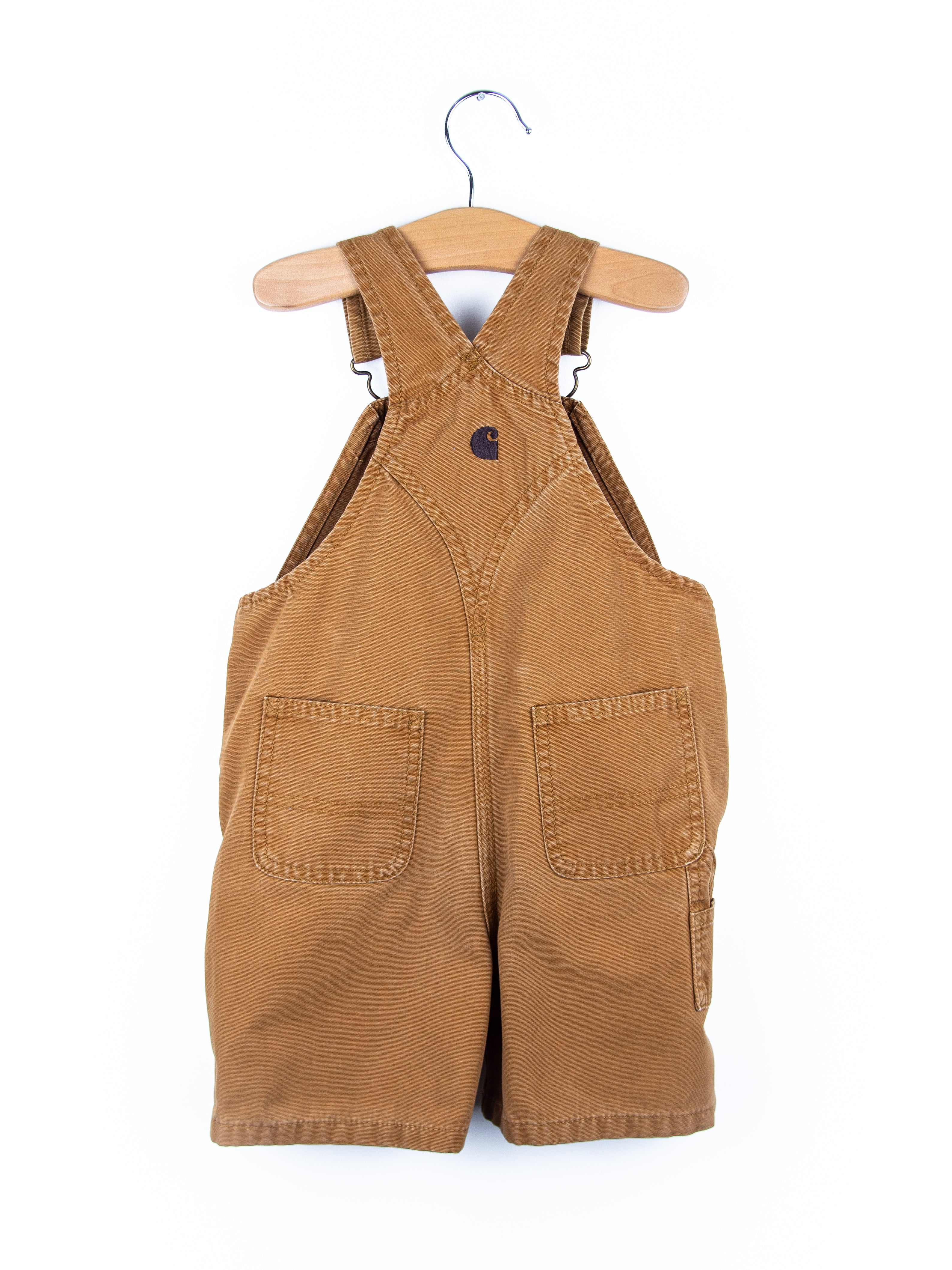 Carhartt Brown Dungaree Shorties - Age 2T