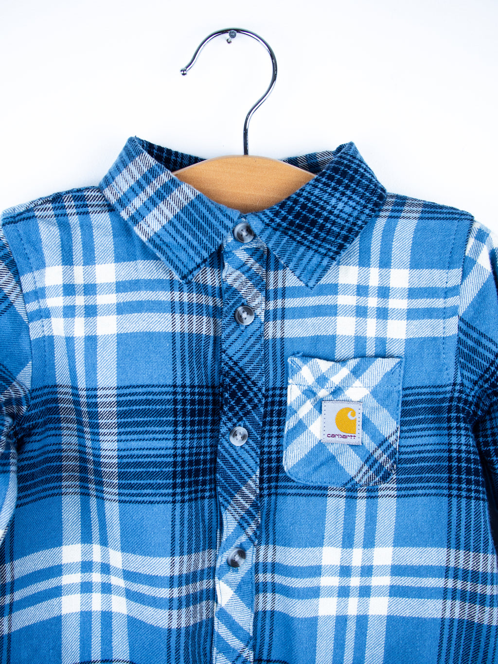 Carhartt Check Flannel Shirt Romper - Age 12 months
