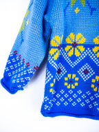 Vintage Old Navy Floral Fair Isle Cardigan - Age 12-18 months