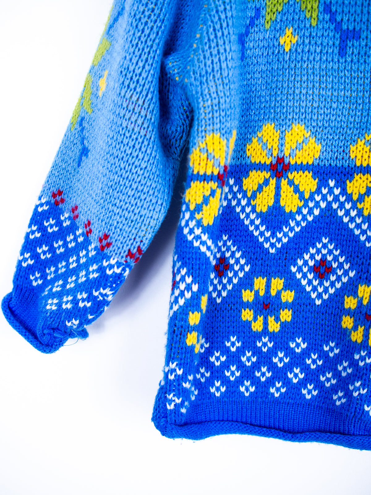 Vintage Old Navy Floral Fair Isle Cardigan - Age 12-18 months