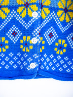 Vintage Old Navy Floral Fair Isle Cardigan - Age 12-18 months