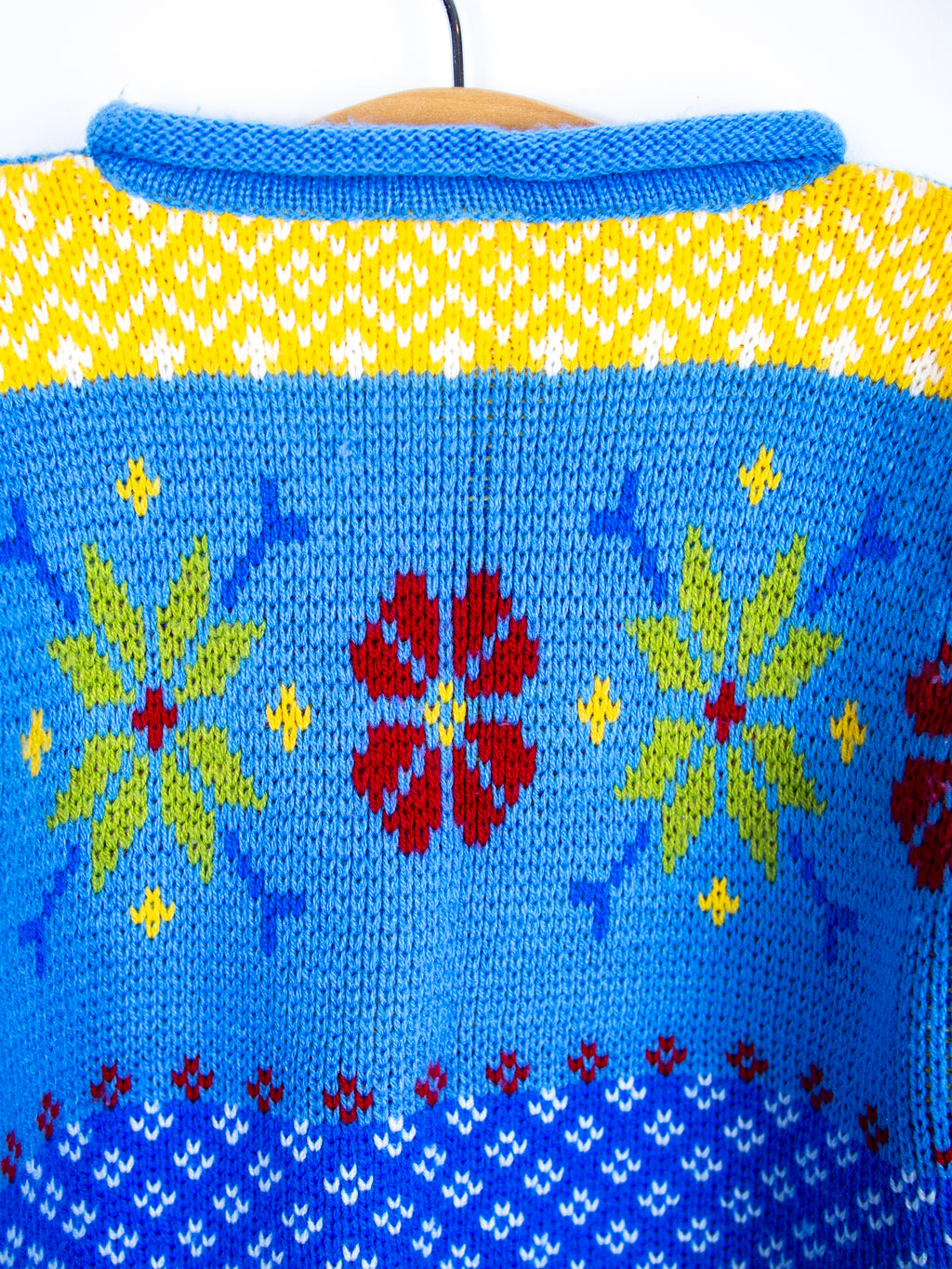 Vintage Old Navy Floral Fair Isle Cardigan - Age 12-18 months