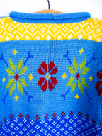 Vintage Old Navy Floral Fair Isle Cardigan - Age 12-18 months