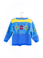 Vintage Old Navy Floral Fair Isle Cardigan - Age 12-18 months