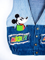 Vintage Disney Mickey Mouse Denim Waistcoat - Age 8 years