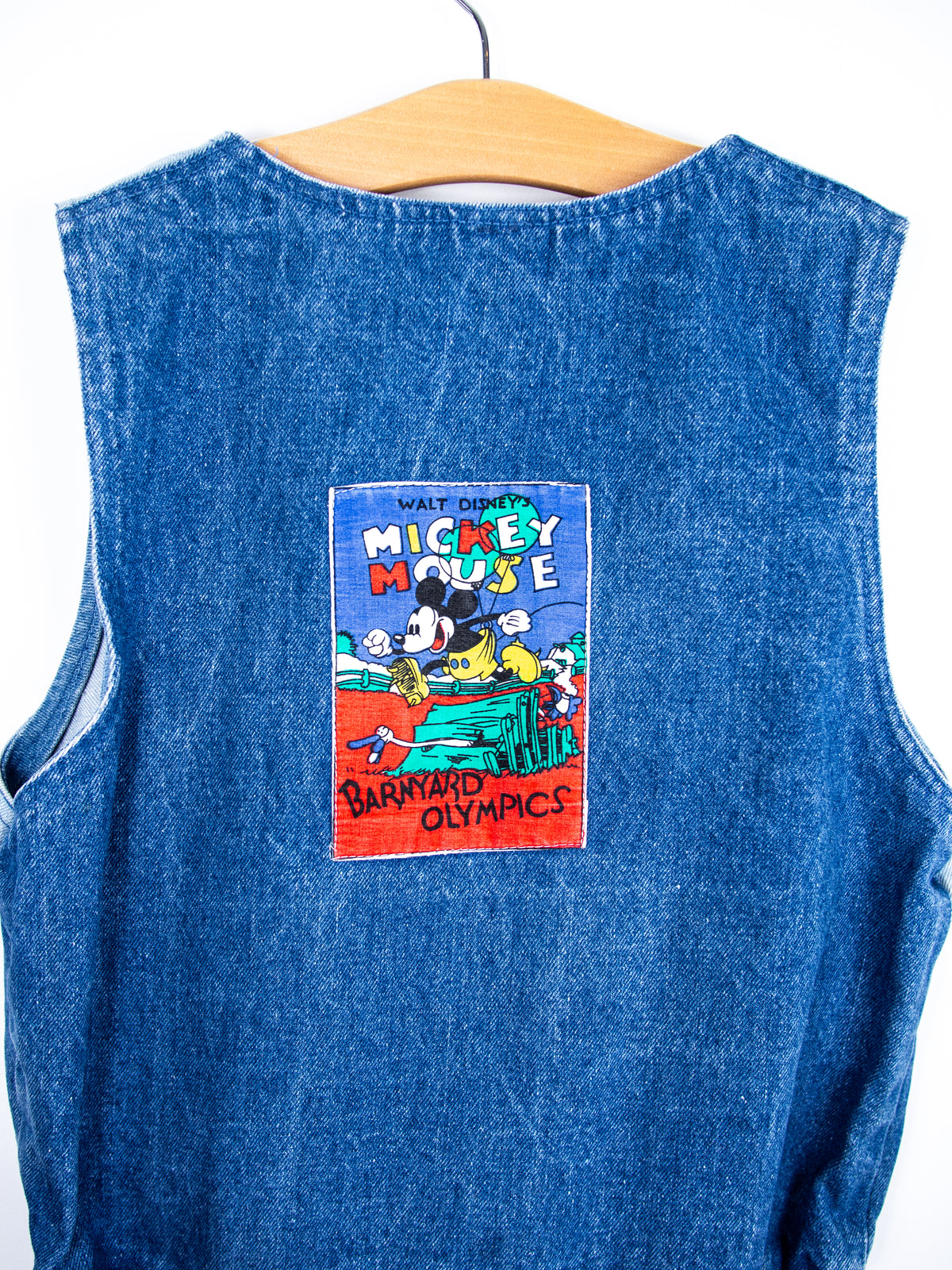 Vintage Disney Mickey Mouse Denim Waistcoat - Age 8 years