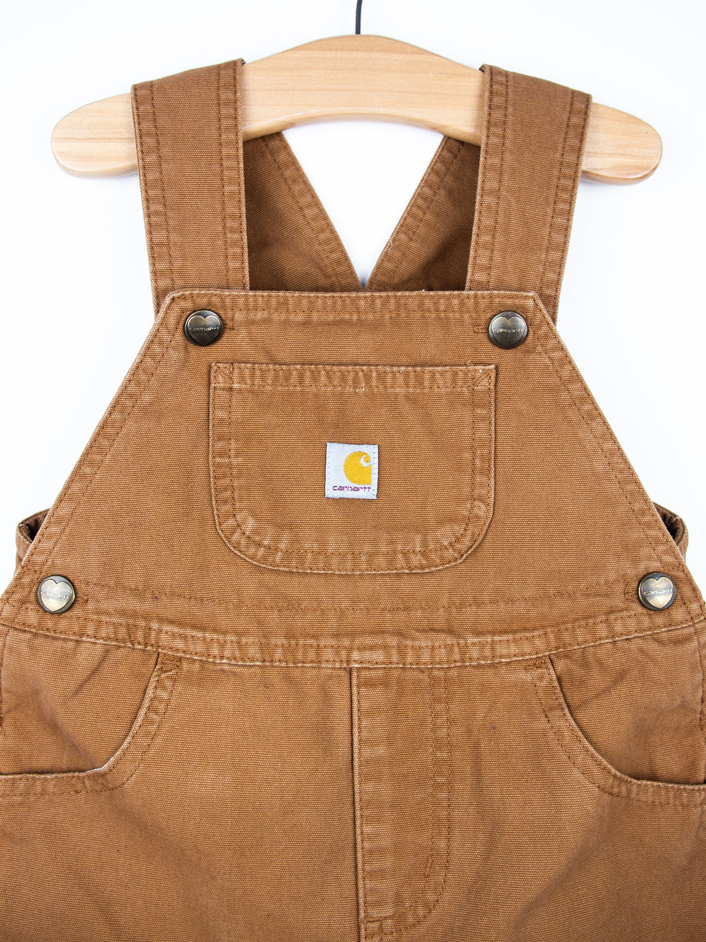 Carhartt Brown Dungaree Shorties - Age 3T