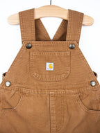 Carhartt Brown Dungaree Shorties - Age 3T