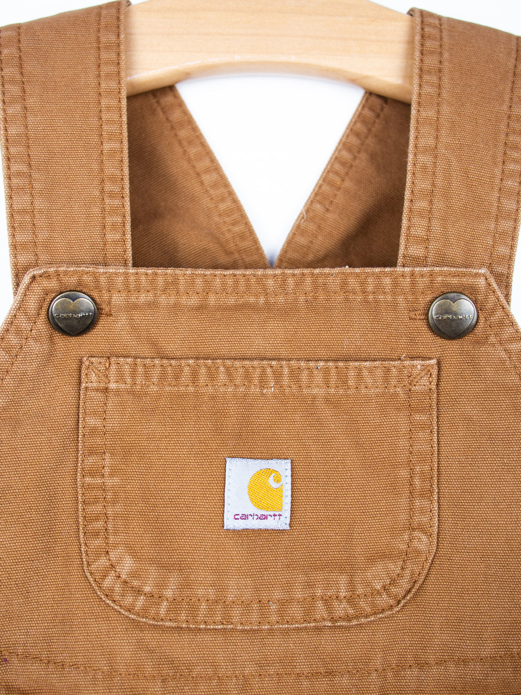 Carhartt Brown Dungaree Shorties - Age 3T