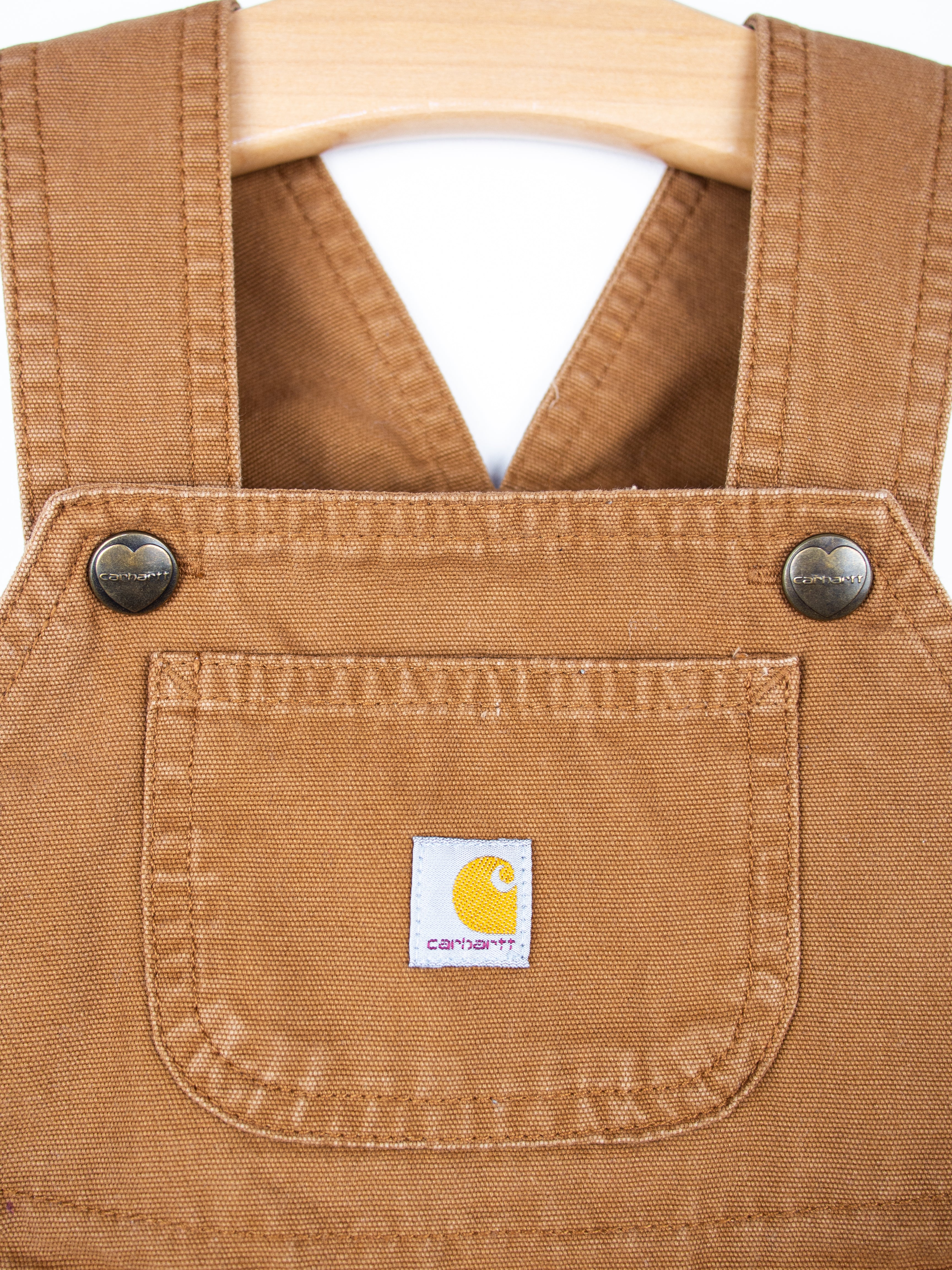 Carhartt Brown Dungaree Shorties - Age 3T
