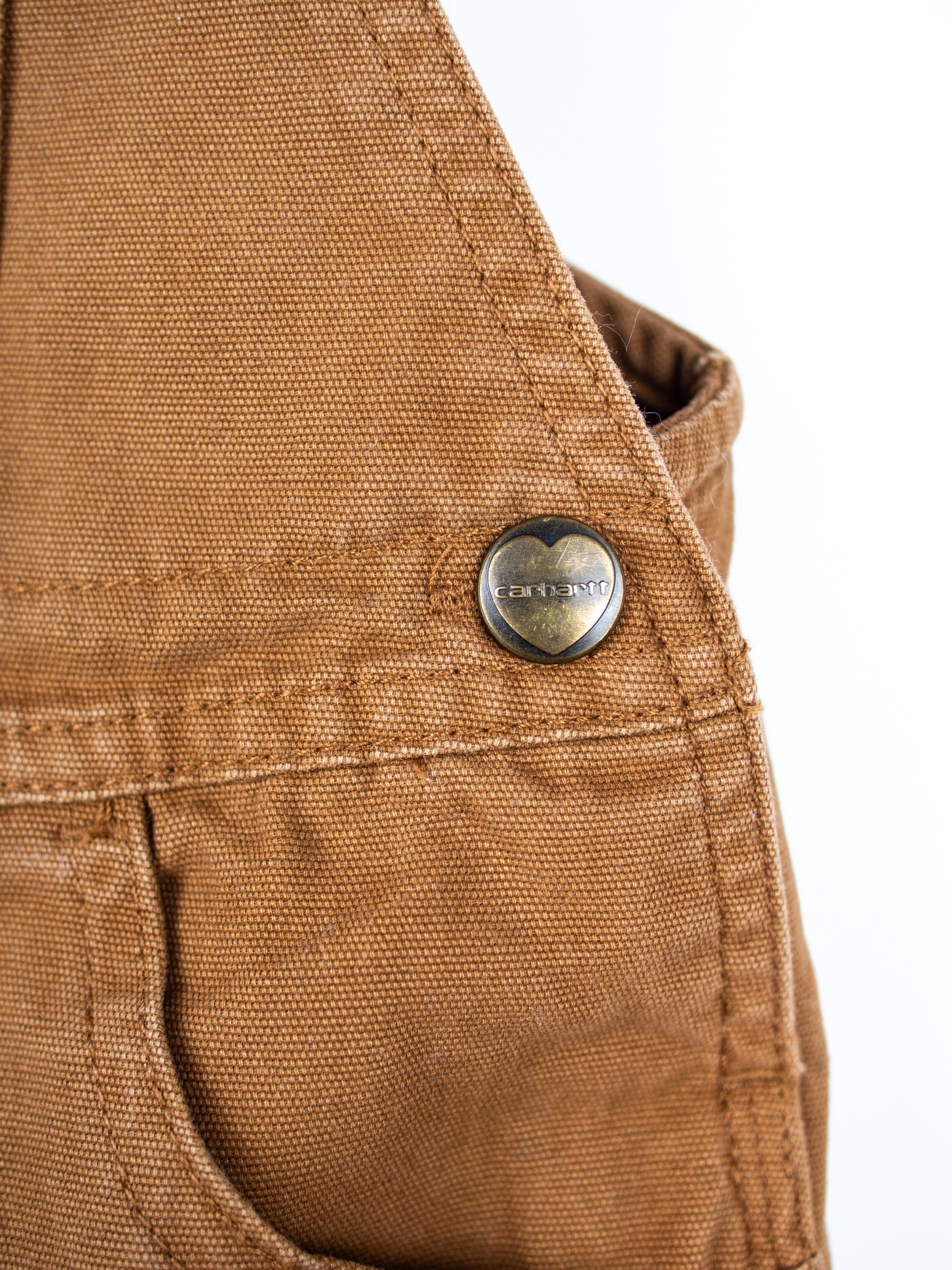 Carhartt Brown Dungaree Shorties - Age 3T