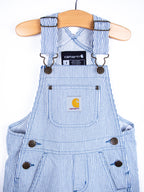 Carhartt Blue Stripe Dungaree Shorties - Age 4-5 years