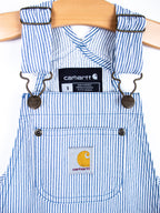 Carhartt Blue Stripe Dungaree Shorties - Age 4-5 years