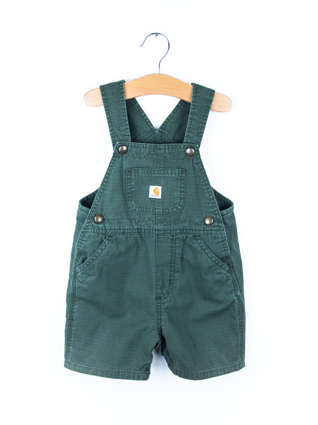 Carhartt Forest Green Dungaree Shorties - Age 18 months