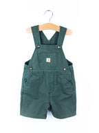 Carhartt Forest Green Dungaree Shorties - Age 18 months