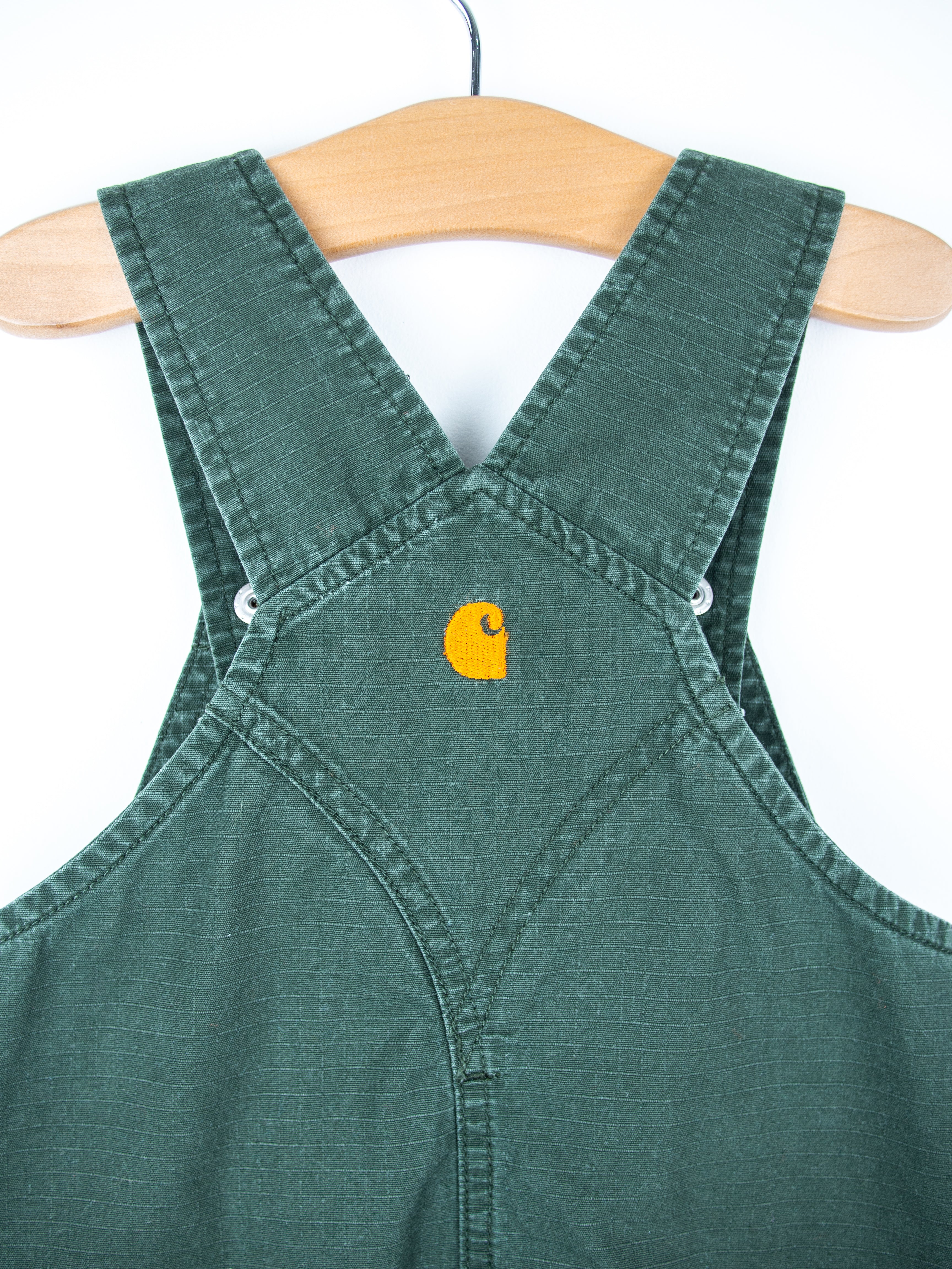 Carhartt Forest Green Dungaree Shorties - Age 18 months