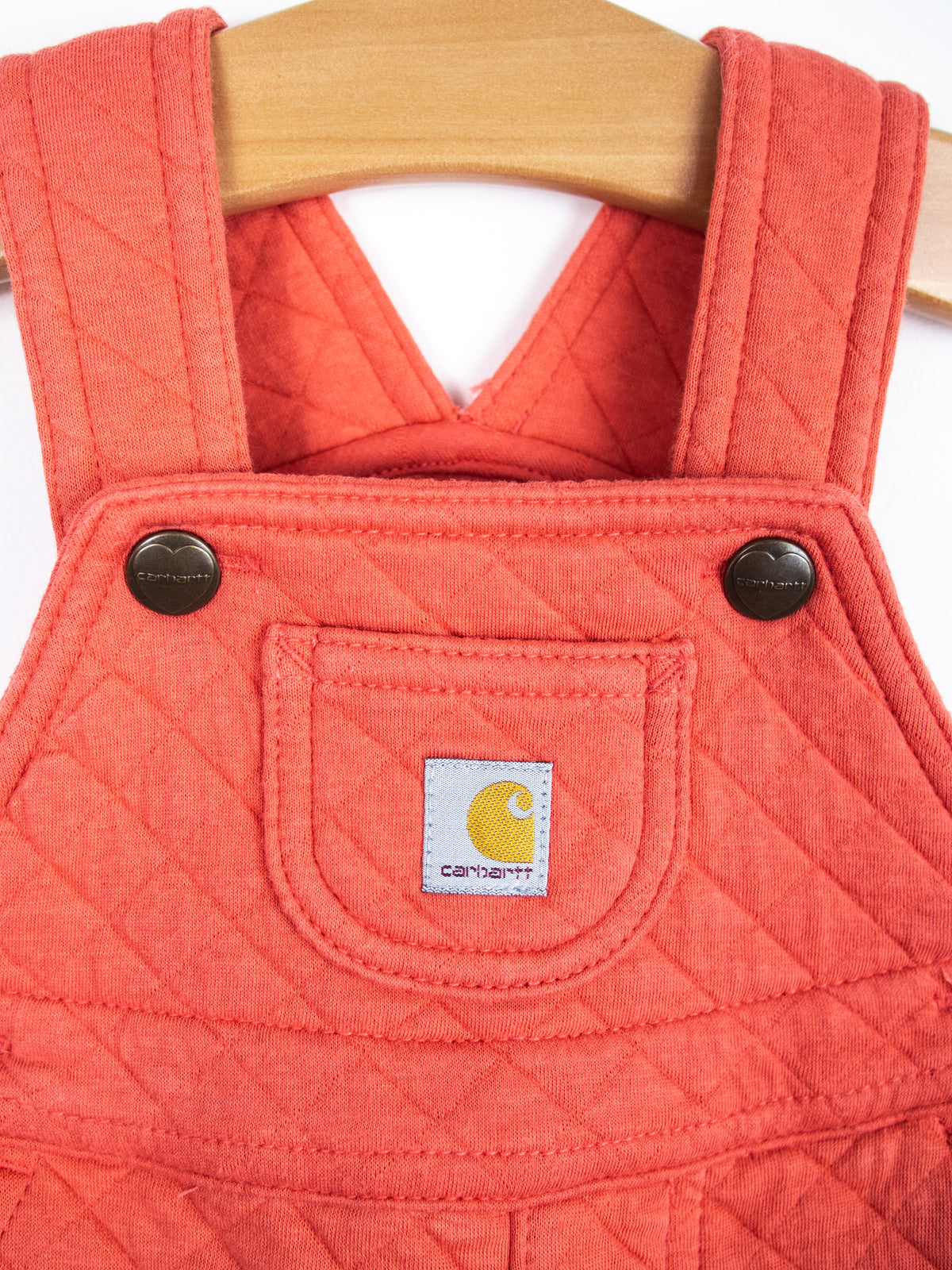 Carhartt Coral Quilted Jersey Dungarees - Age 3 months