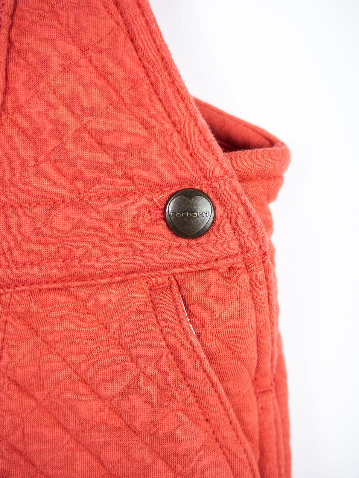 Carhartt Coral Quilted Jersey Dungarees - Age 3 months