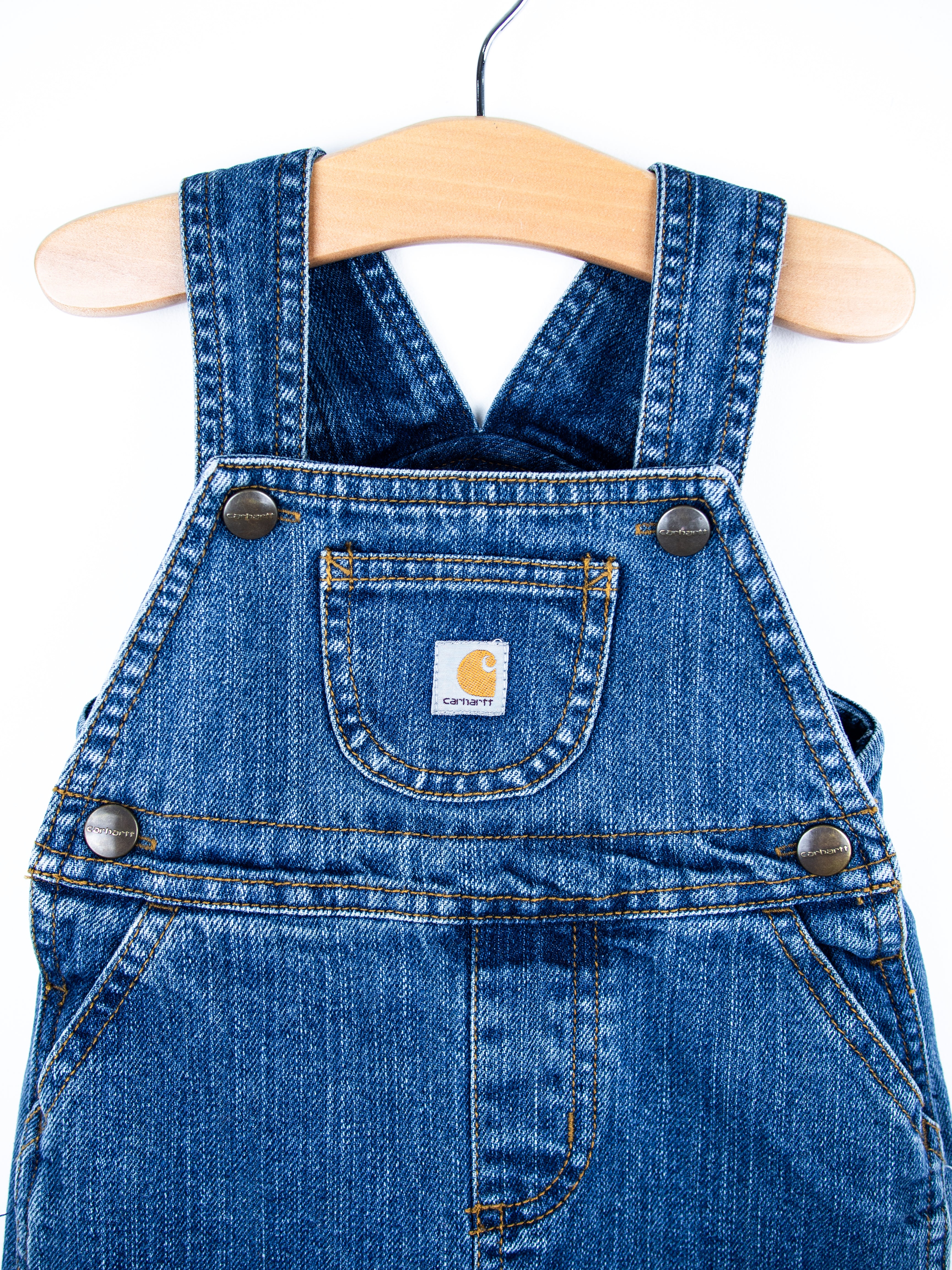 Carhartt Denim Dungaree Shorties - Age 9 months