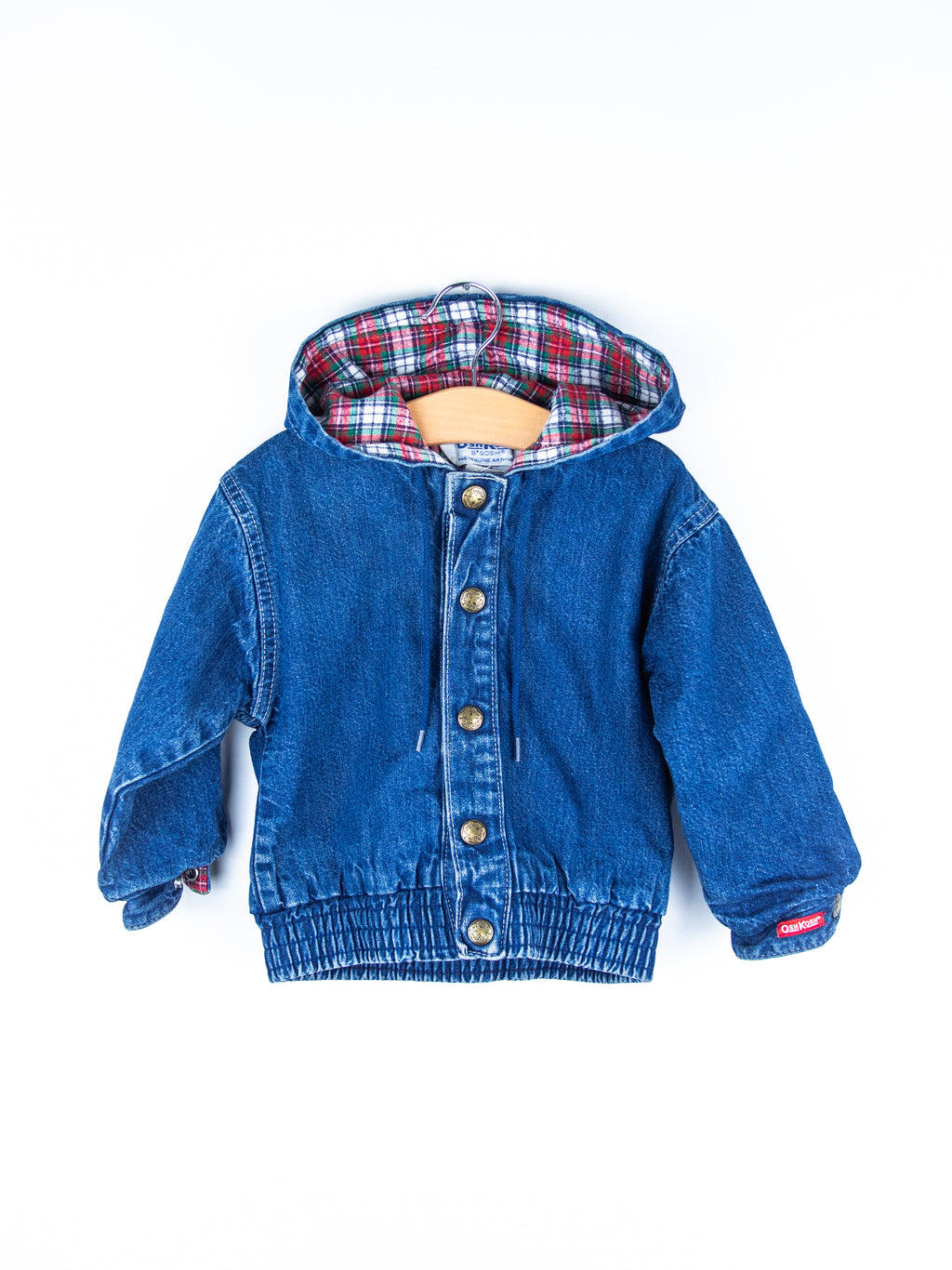 Osh Kosh Denim Jacket with Tartan Lining - Age 18 months
