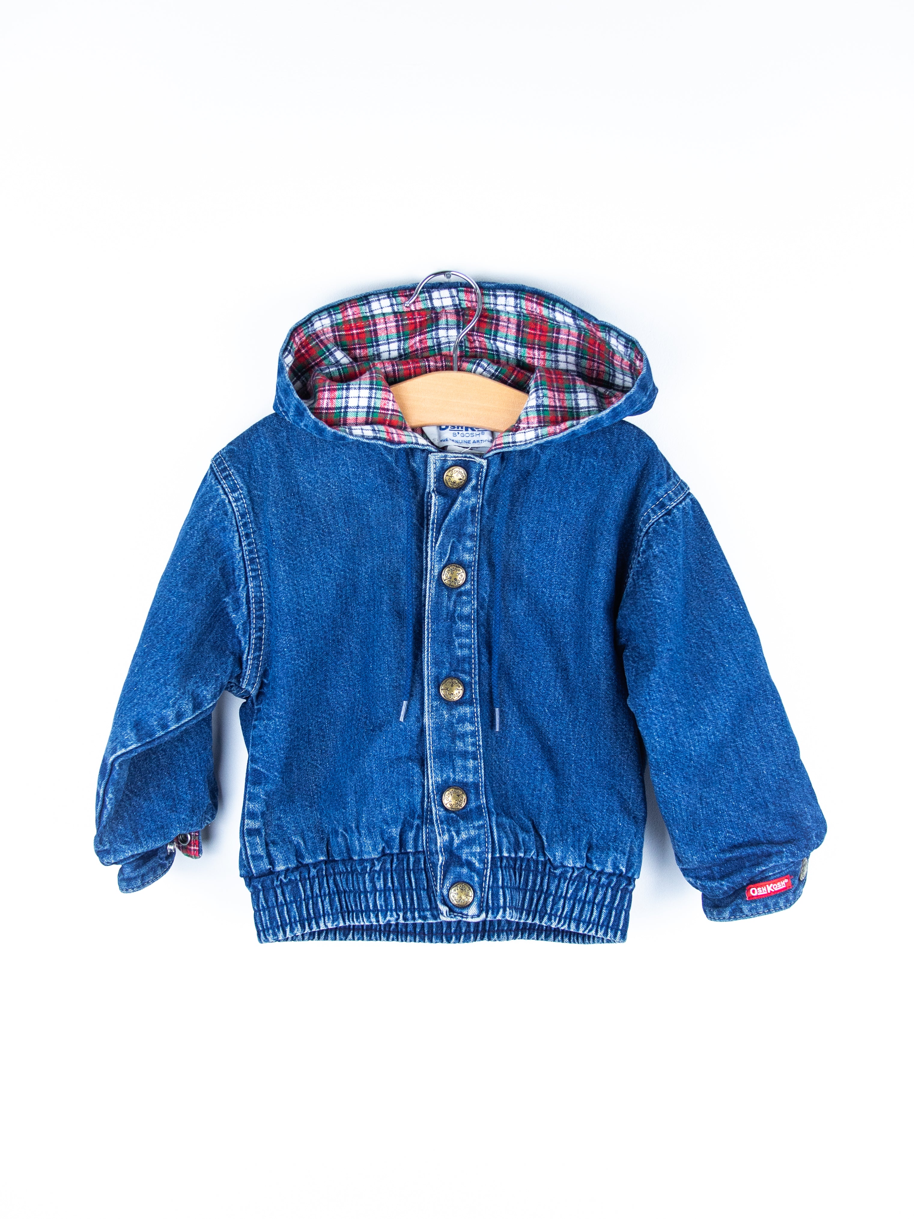 Osh Kosh Denim Jacket with Tartan Lining - Age 18 months
