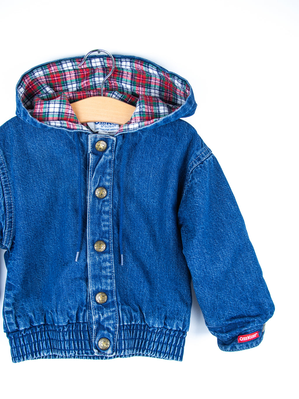 Osh Kosh Denim Jacket with Tartan Lining - Age 18 months