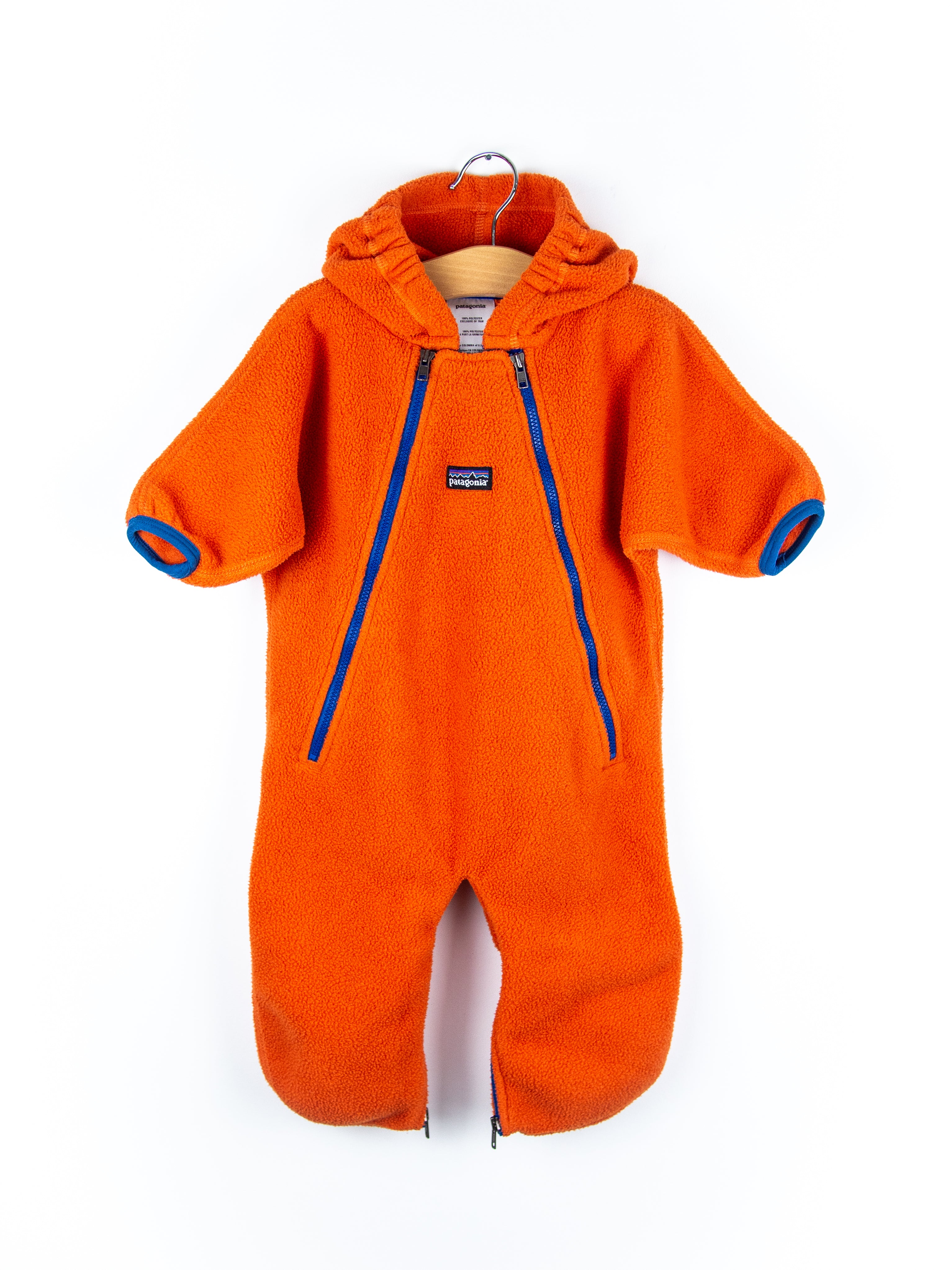 Patagonia Orange Fleece Snowsuit/Sleep Bag - Age 6 months