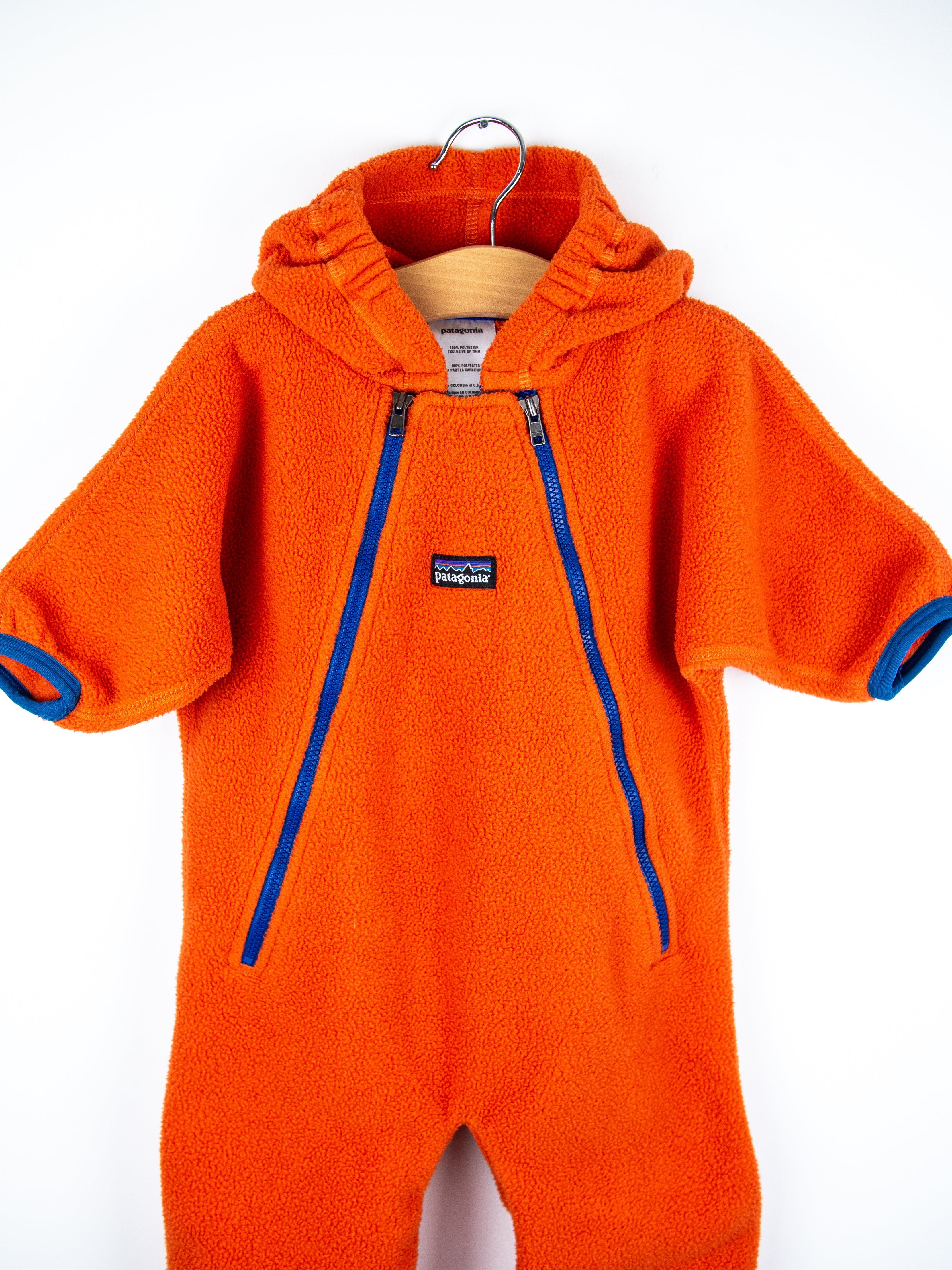 Patagonia Orange Fleece Snowsuit/Sleep Bag - Age 6 months