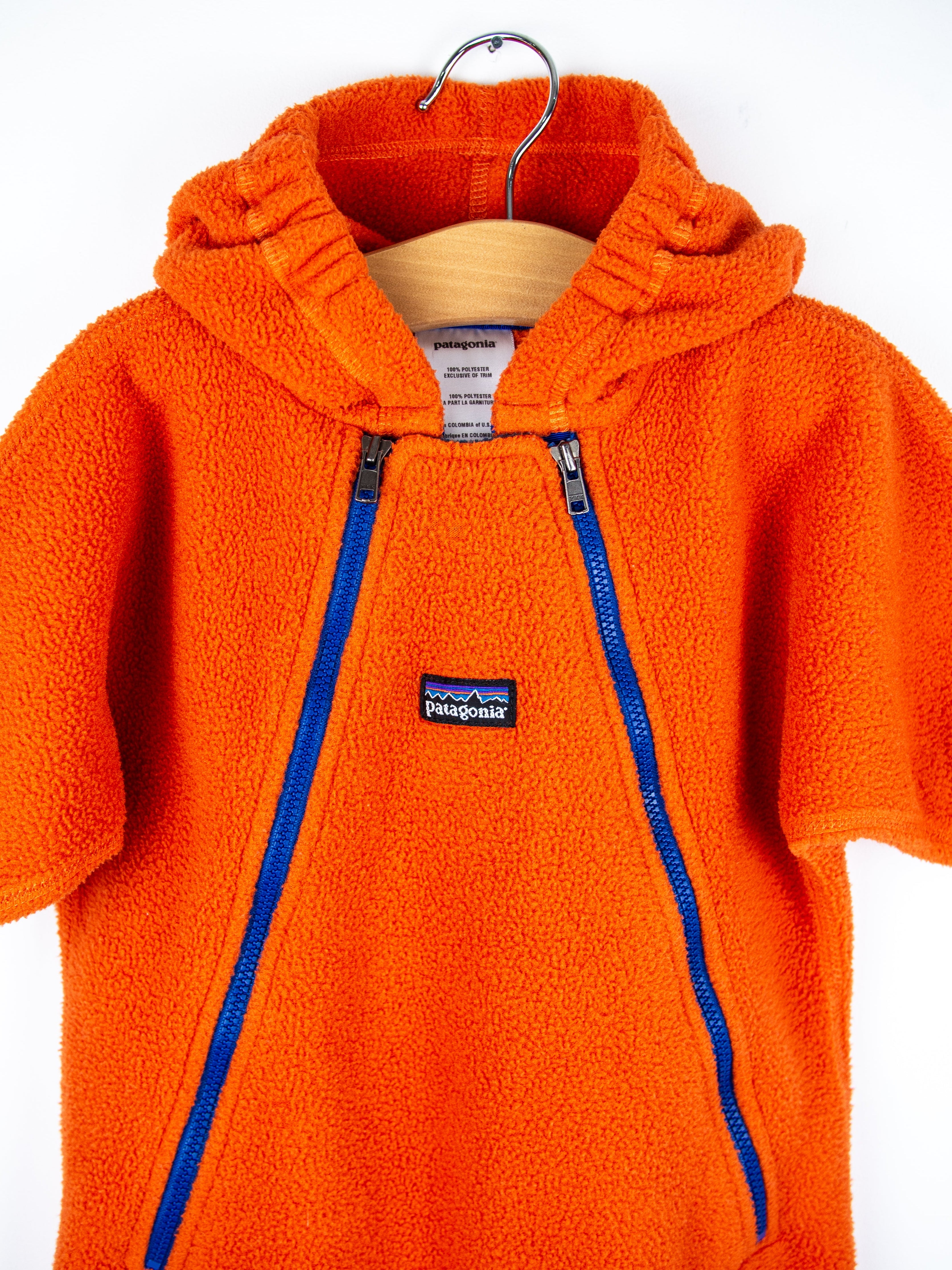 Patagonia Orange Fleece Snowsuit/Sleep Bag - Age 6 months