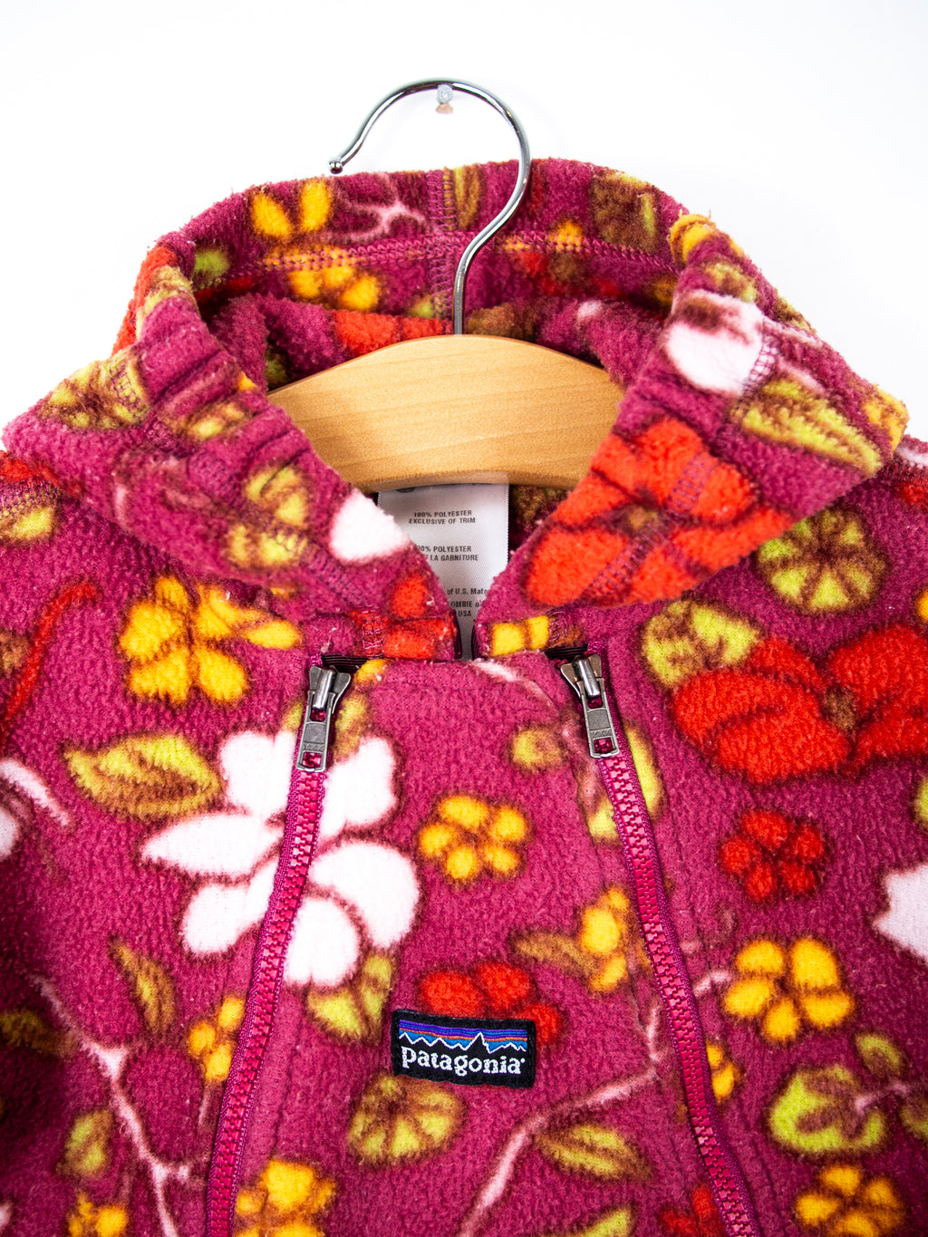 Patagonia Vintage Floral Fleece Snowsuit / Sleep Bag - Age 6 months