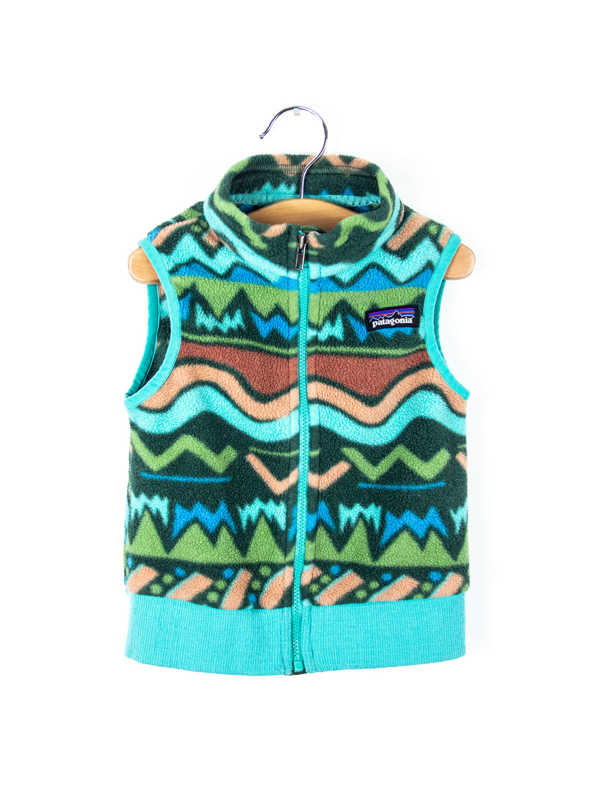 Patagonia Geometric Pattern Fleece Gilet - Age 12-18 months