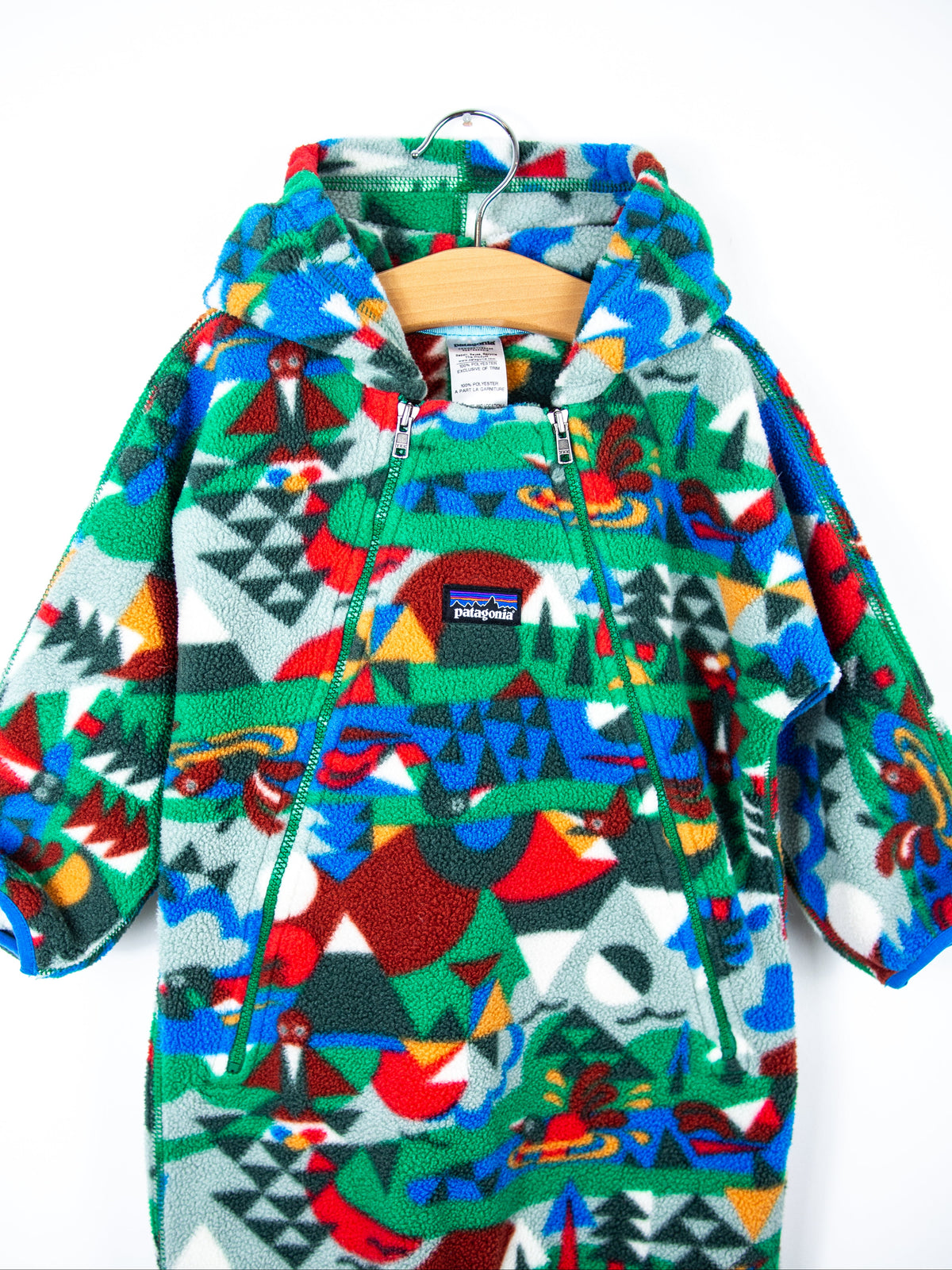 Patagonia Geometric Pattern Fleece Snowsuit - Age 12 months