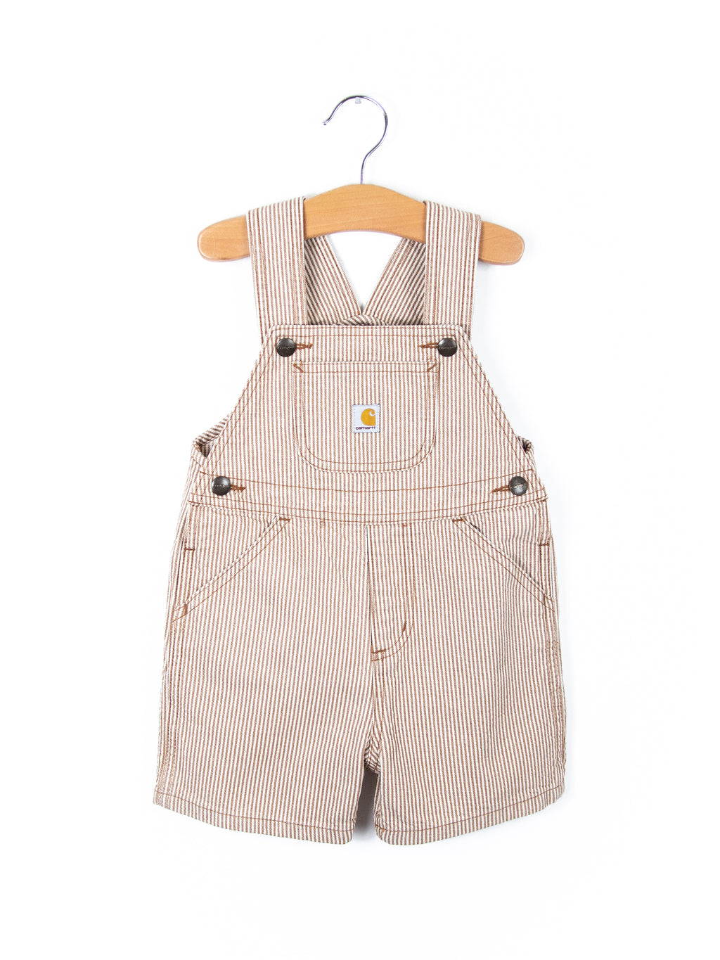 Carhartt Rare Brown & White Hickory Stripe Dungaree Shorties