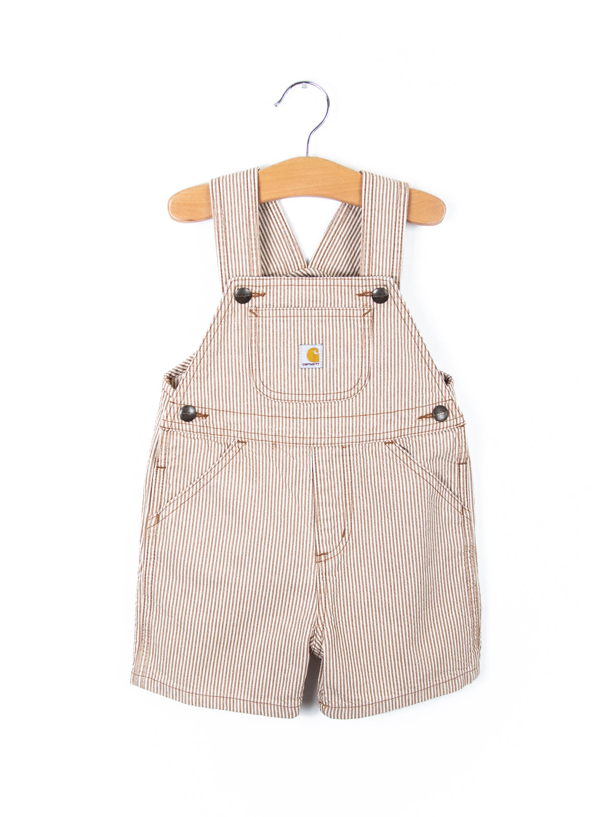 Carhartt Rare Brown & White Hickory Stripe Dungaree Shorties