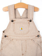 Carhartt Rare Brown & White Hickory Stripe Dungaree Shorties