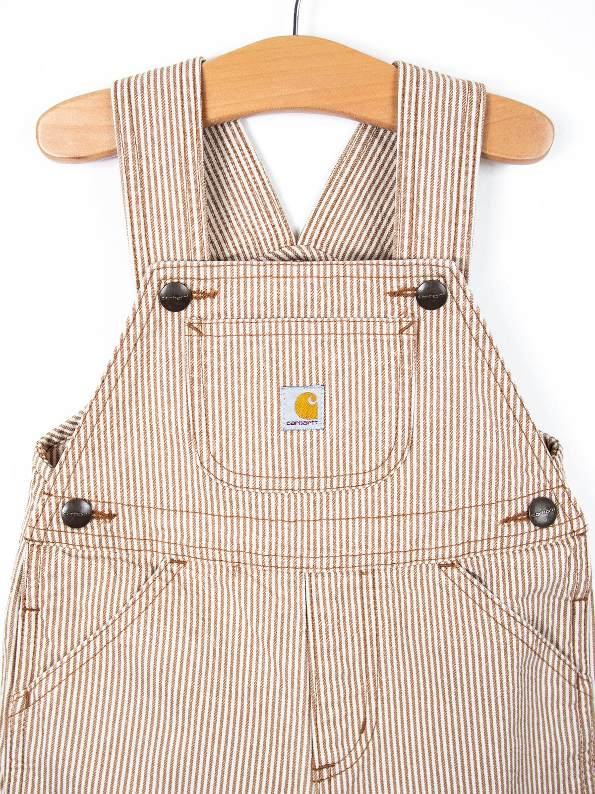 Carhartt Rare Brown & White Hickory Stripe Dungaree Shorties