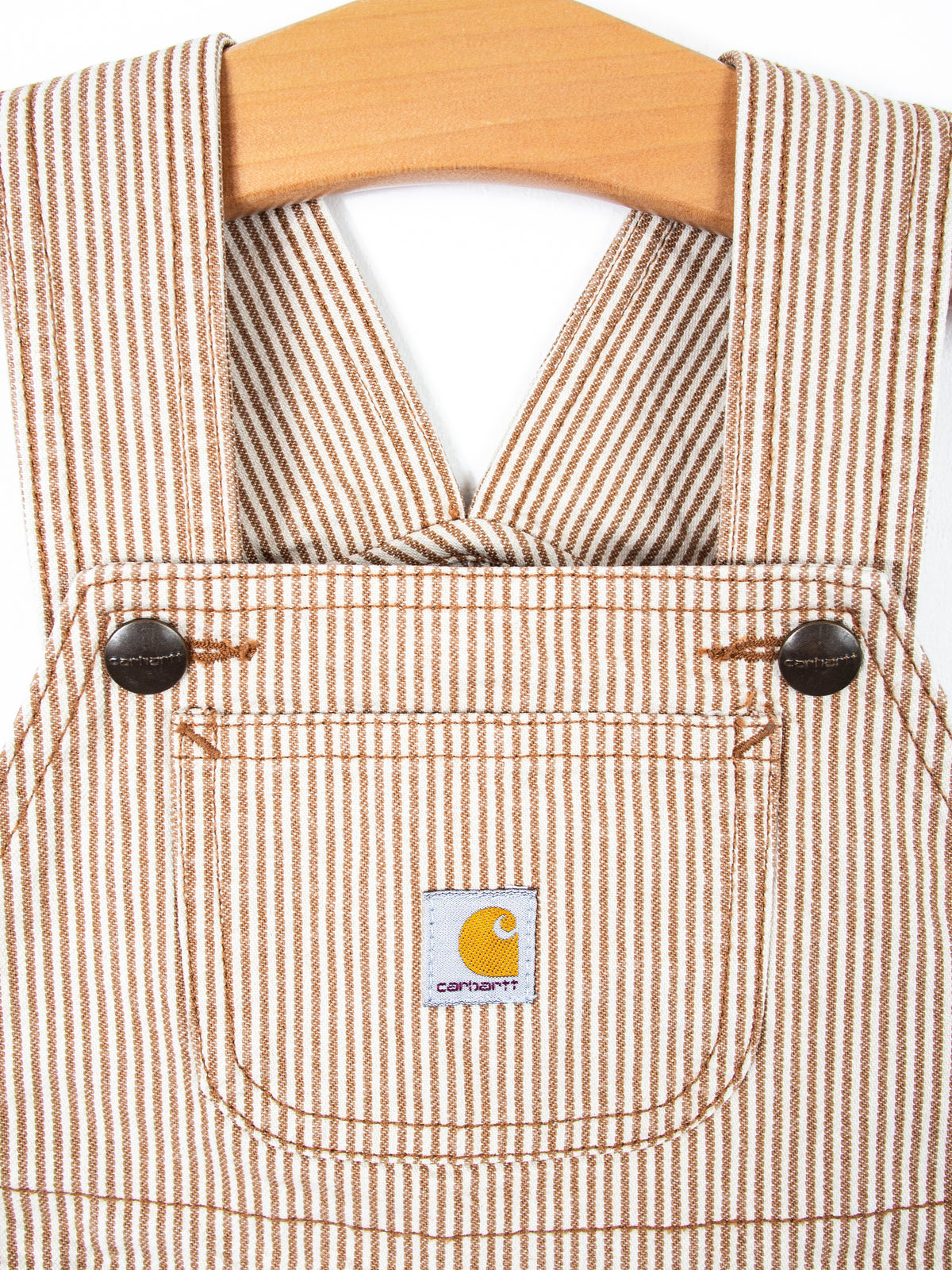 Carhartt Rare Brown & White Hickory Stripe Dungaree Shorties