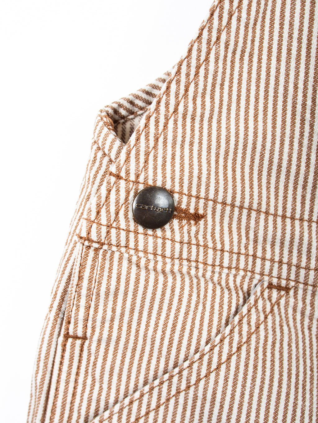 Carhartt Rare Brown & White Hickory Stripe Dungaree Shorties