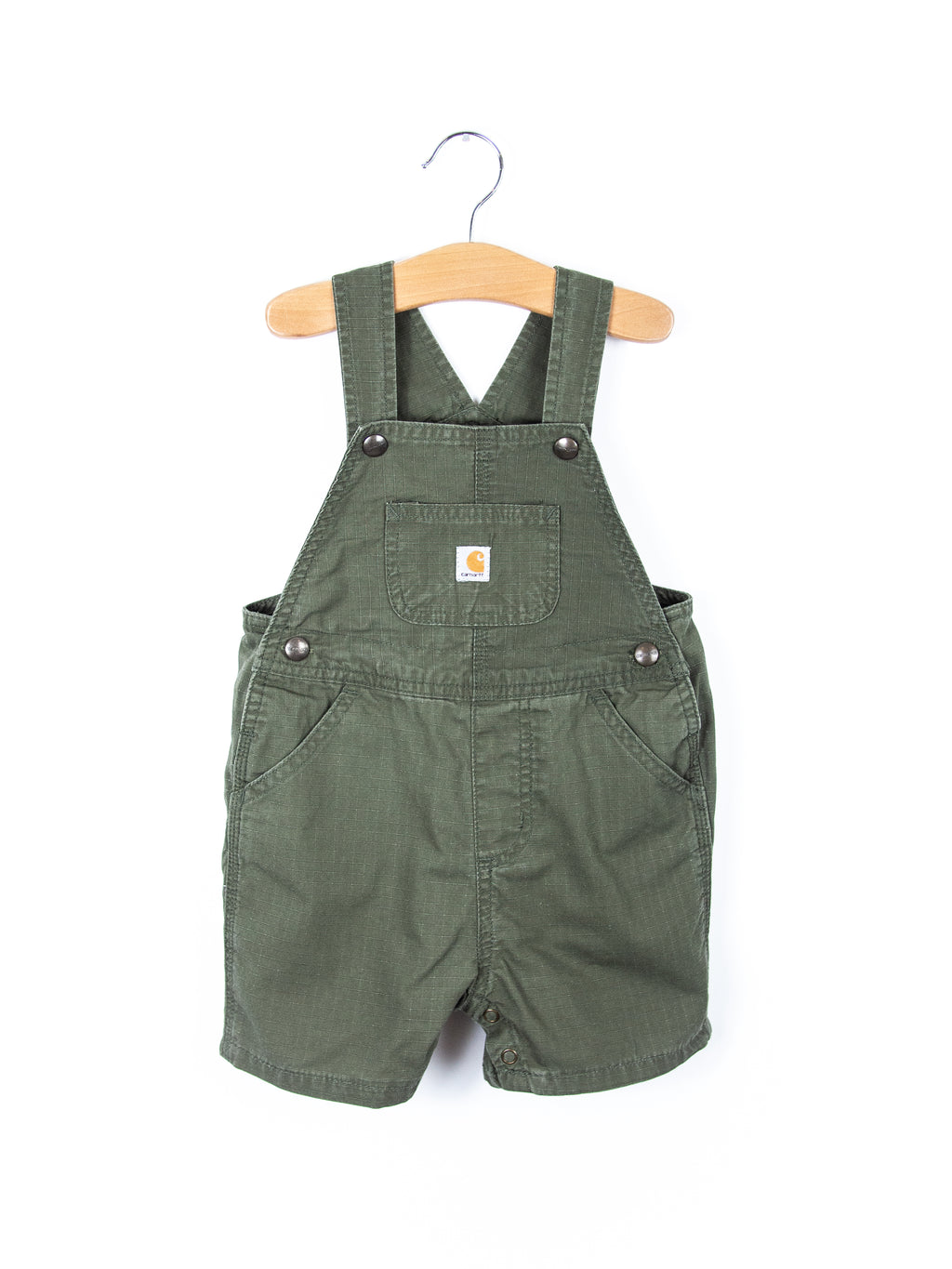 Carhartt Forest Green Ripstop Dungaree Shorties - Age 18 months