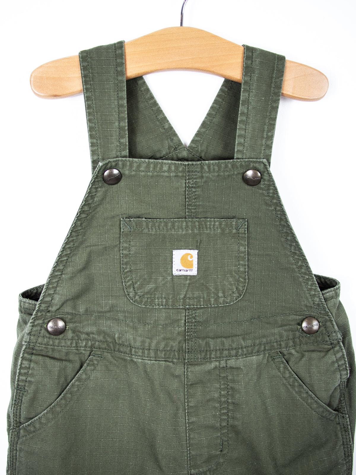Carhartt Forest Green Ripstop Dungaree Shorties - Age 18 months