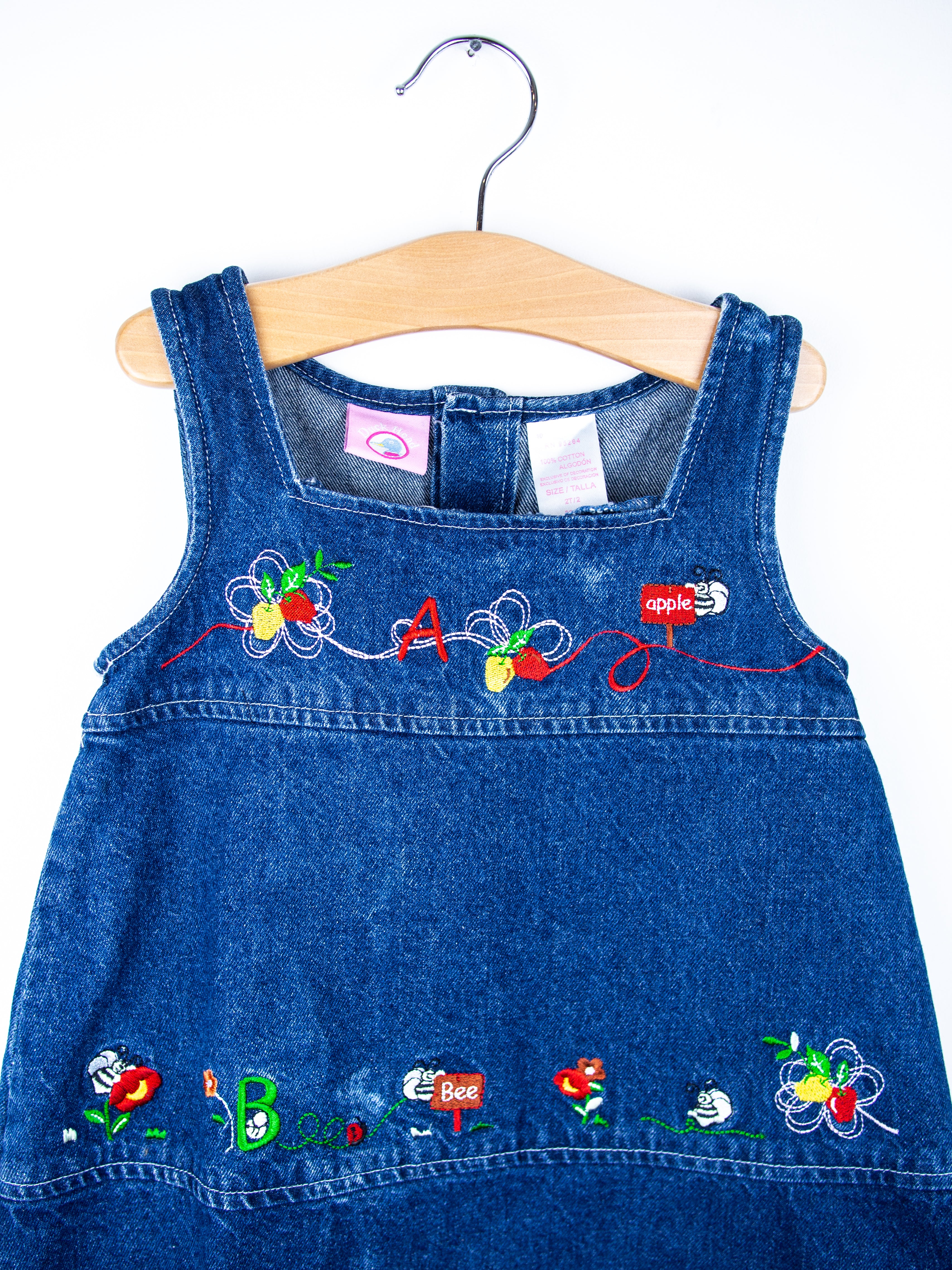 Vintage Denim Alphabet Dress - Age 2T