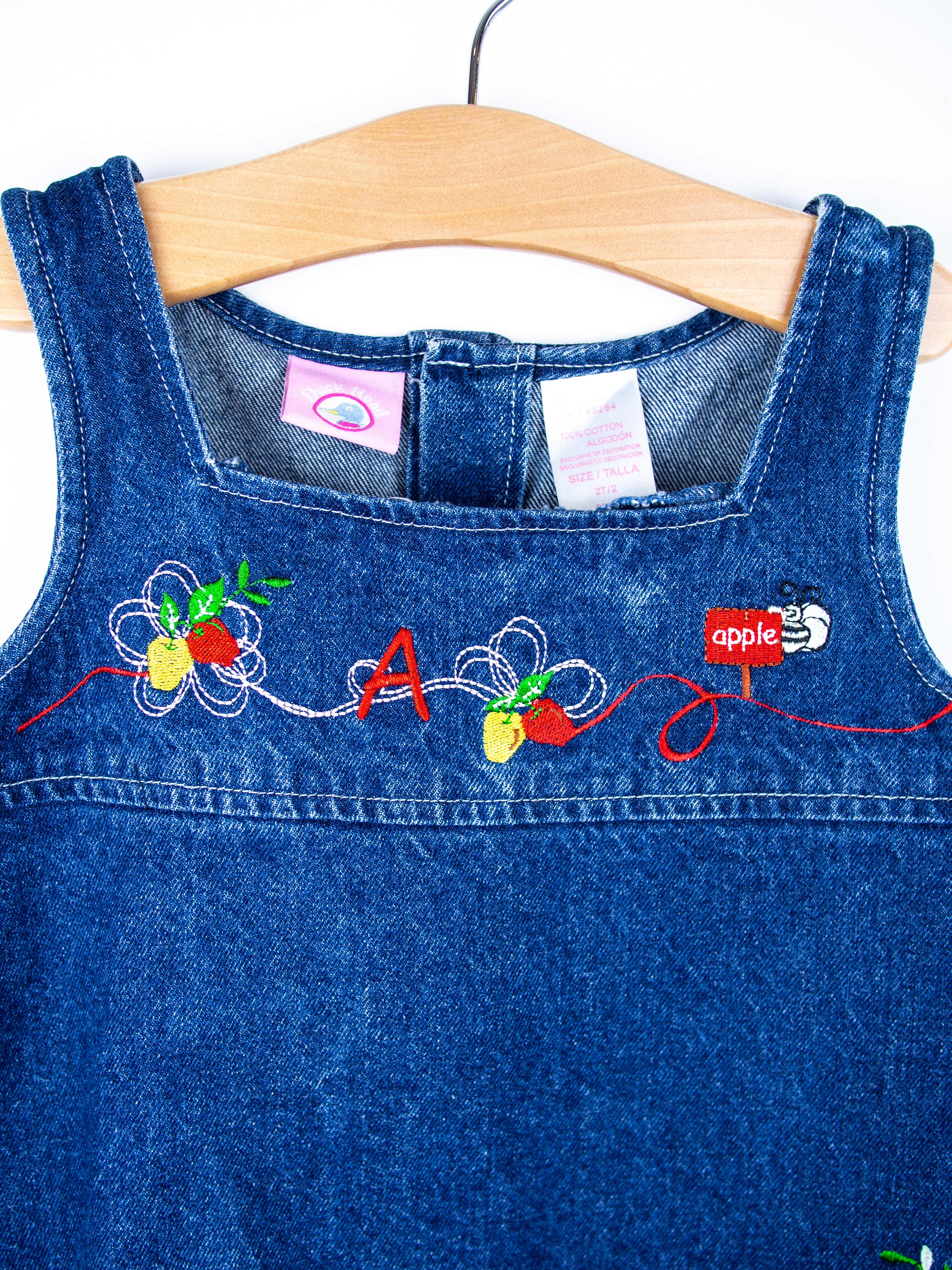 Vintage Denim Alphabet Dress - Age 2T