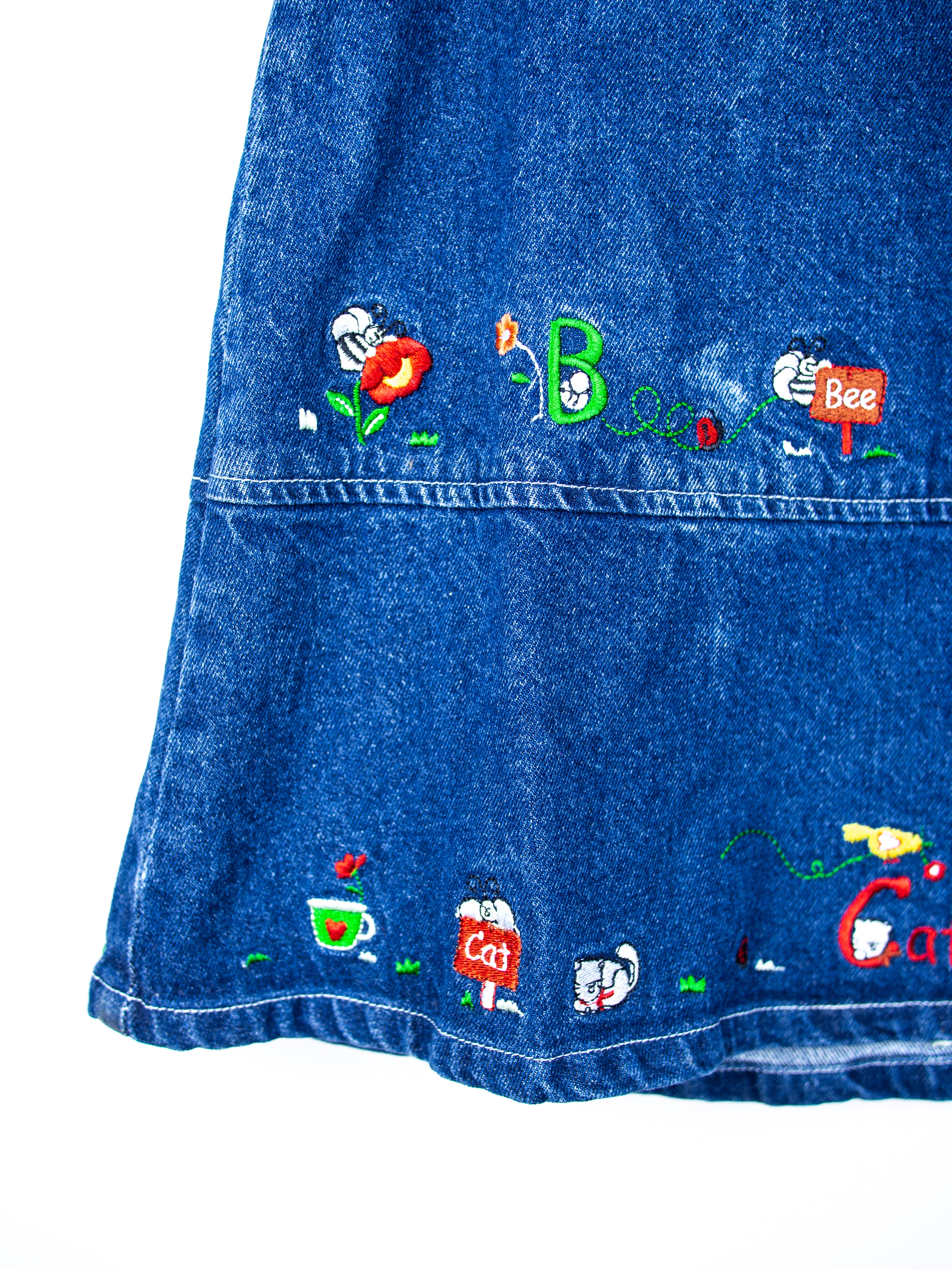 Vintage Denim Alphabet Dress - Age 2T