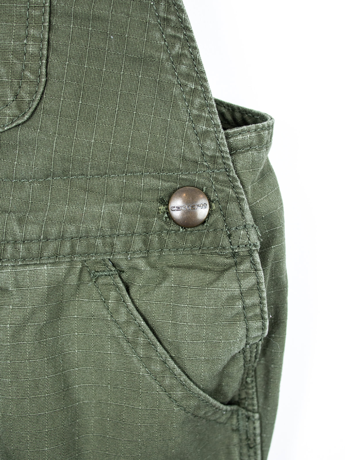 Carhartt Forest Green Ripstop Dungaree Shorties - Age 18 months