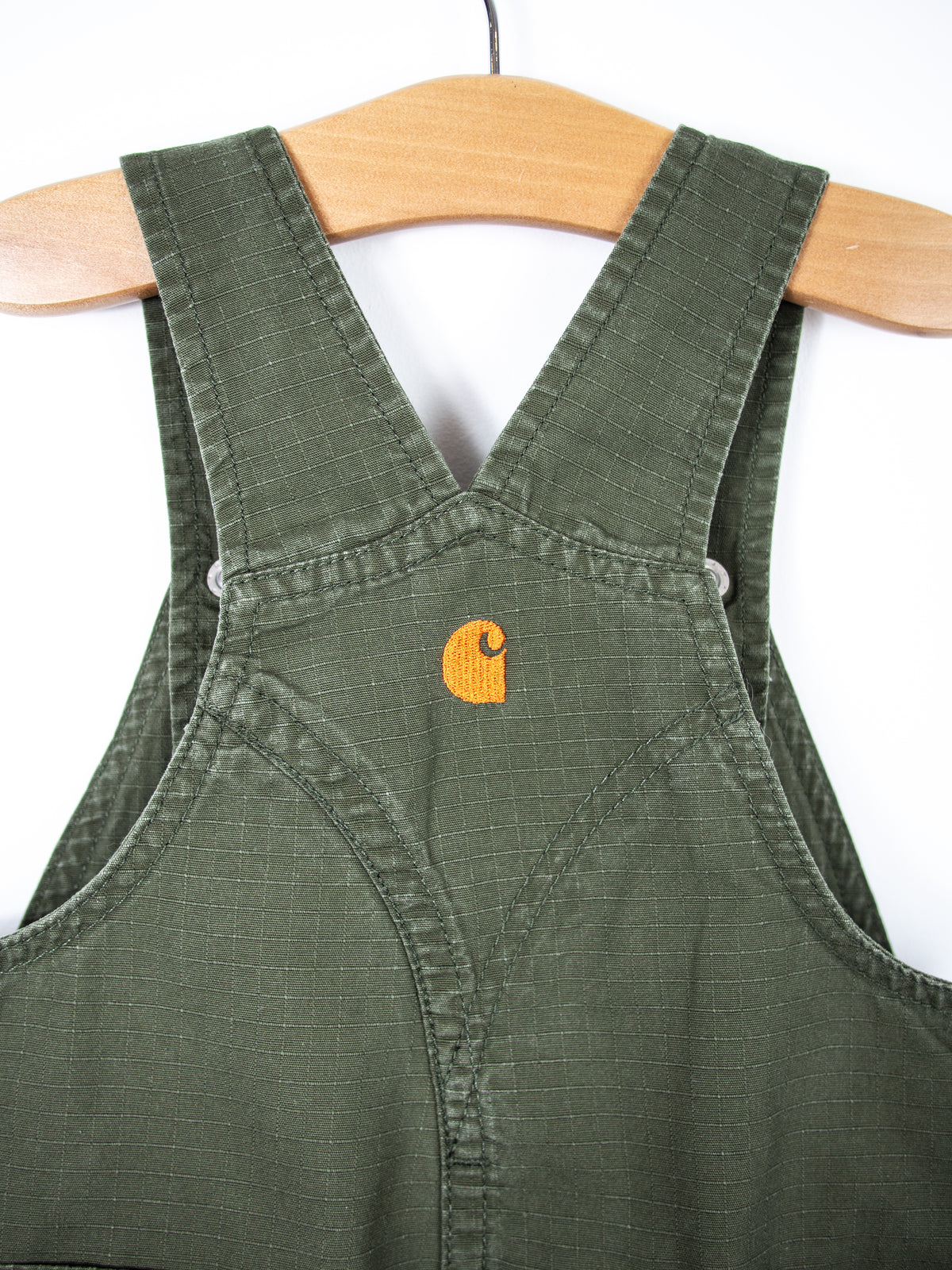 Carhartt Forest Green Ripstop Dungaree Shorties - Age 18 months