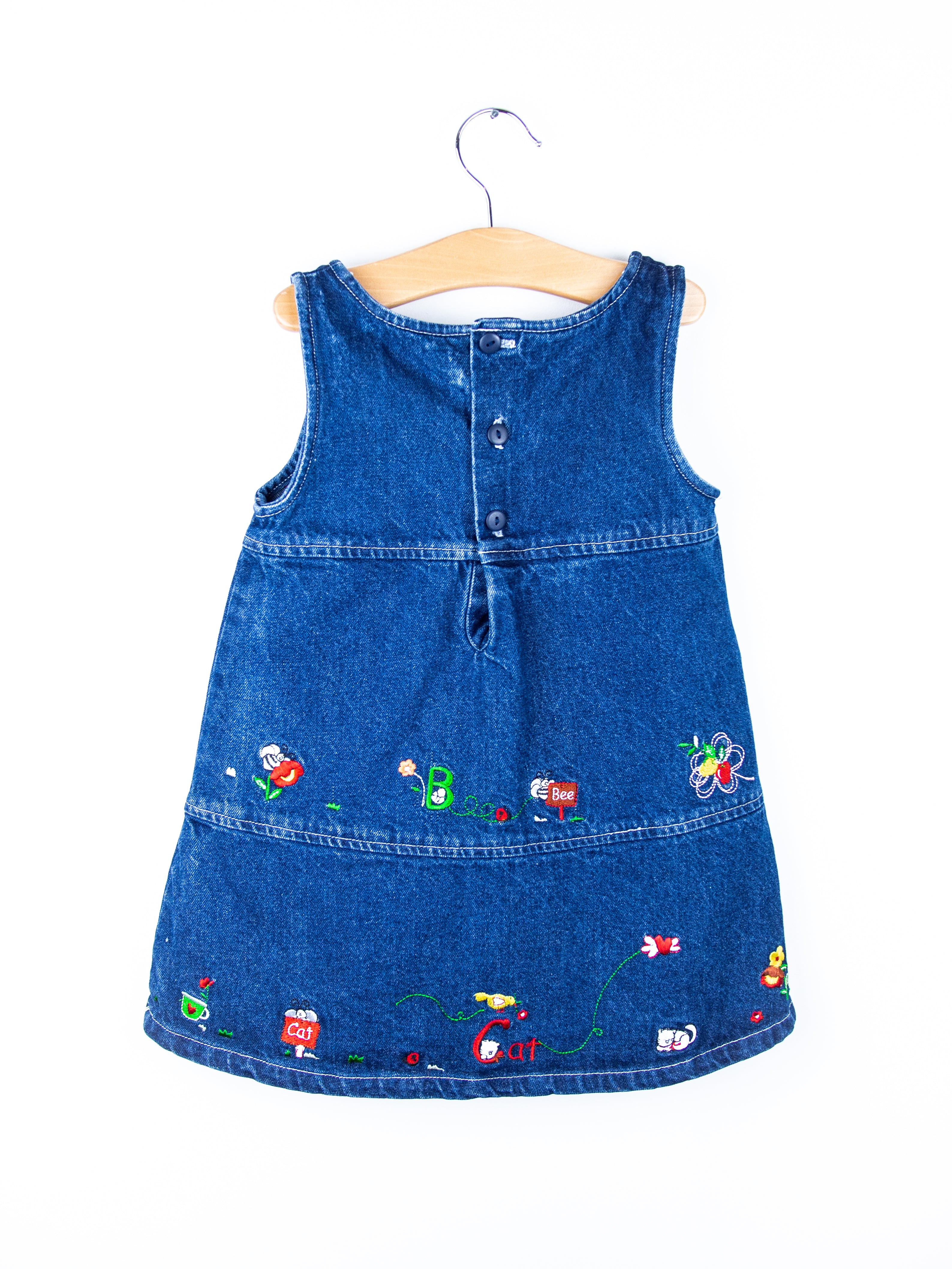 Vintage Denim Alphabet Dress - Age 2T